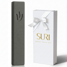 Minimalist Concrete Mezuzah Case in Dark Gray | Street