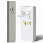 Natural Concrete Mezuzah Case in Soft Gray | Street
