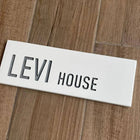 Custom White Concrete Door Sign – TailorMade Series