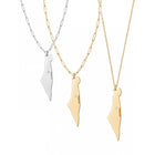 Eretz Diamond Israel Map Necklace