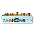 Playful Acrylic Cat Hanukkah Menorah