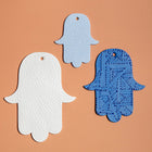 Set of 3 Hamsa Charms (S, M, L) | Marroco Blue, Sky Blue and White