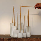 Porcelain Hanukkah Menorah – 9 Modular Candle Holders