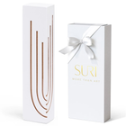 Gold-Engraved in White Concrete Mezuzah Case | Glam