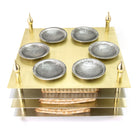 Multi Tiered Passover Seder Plate with Layers for Matzah