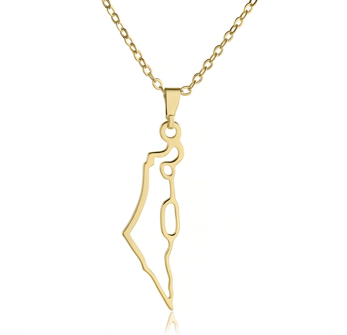 Israel Map Necklace in a classic design - Michal