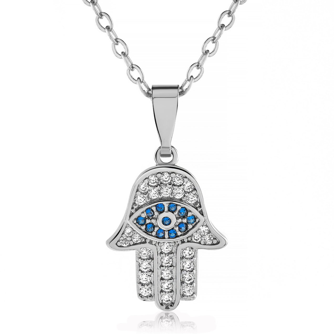 Hamsa Necklace with a Minimalist Design - Adi