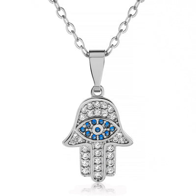 Hamsa Necklace with a Minimalist Design - Adi