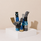 Multi Tube Hand-Painted Enamel Vase