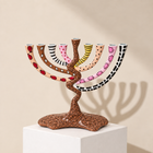 Twisted Branch Hand-Painted Enamel Menorah