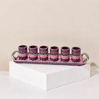 Artisan Six-Cup Enamel Tray