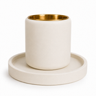 Modern smooth concrete Kiddush cup | Stone | Eden Model