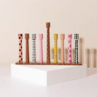 Linear Hand-Painted Enamel Menorah