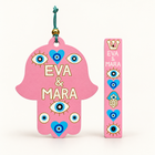 Personalized Evil Eye Theme Hamsa & Mezuzah Set
