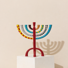 Artistic Hand-Crafted Enamel Menorah – The Classic Premium Series
