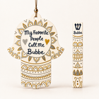Custom Bubbe Hand-Painted Hamsa & Mezuzah Set