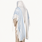 Men's Wool Blend Checkered Weave Tallit Prayer Shawl