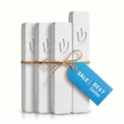 4 Mezuzah Case Set | 1 XL Entrance + 3 L Room Mezuzah Cases | Free Shipping [Street]