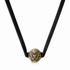 Bronze Butterfly Leather Wrap Necklace