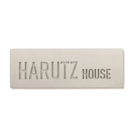 Custom Beige Concrete Entrance Sign with Personalized Engraving - Sandy series (Copy) 