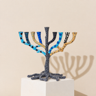 Tree of Life Hand-Painted Enamel Menorah