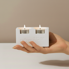Modern Sabbath Concrete Candle Holders – Cube Series