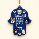 Personalized Dog Lover Hamsa Jewish Gift