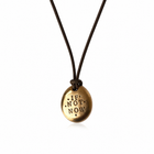 Personalized Bronze Signet Pendant Necklace