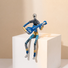 Musician Blue Hand-Painted Enamel Sculpture