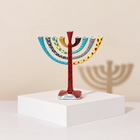 Classic Arc Hand-Painted Enamel Menorah
