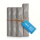 4 Mezuzah Case Set | 1 XL Entrance + 3 L Room Mezuzah Cases | Free Shipping [Wave]