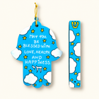Personalized Cloud Stars Hamsa & Mezuzah Set