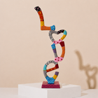 Love Tower Hand-Painted Enamel Sculpture