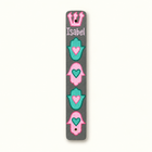 Custom Name Hamsa Hearts Mezuzah Case
