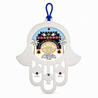 Jerusalem Promise Stainless Steel Hamsa