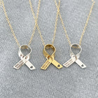 Bring Them Home Ribbon Pendant Necklace | Sterling Silver or Gold Plated