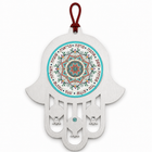 Turquoise Mandala Blessing Stainless Steel Hamsa