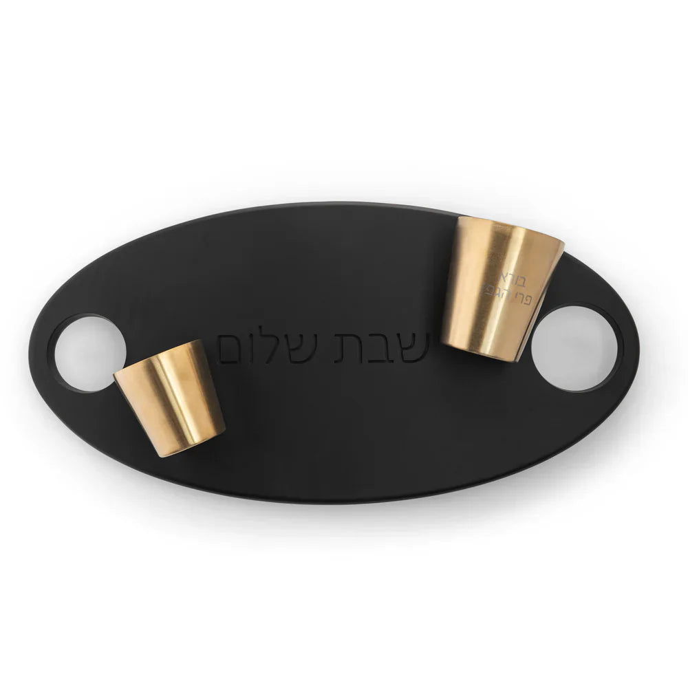 Modern Handcrafted Shabbat Tray Wine Cup– Capri Series 