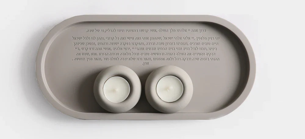 Premium Handmade Shabbat Candle Set – Grace & Clean Series 