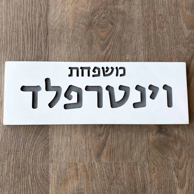 Custom White Concrete Door Sign – TailorMade Series