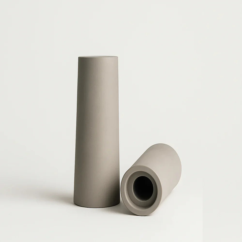 Modern Concrete Shabbat Candlesticks – Bliss Series 