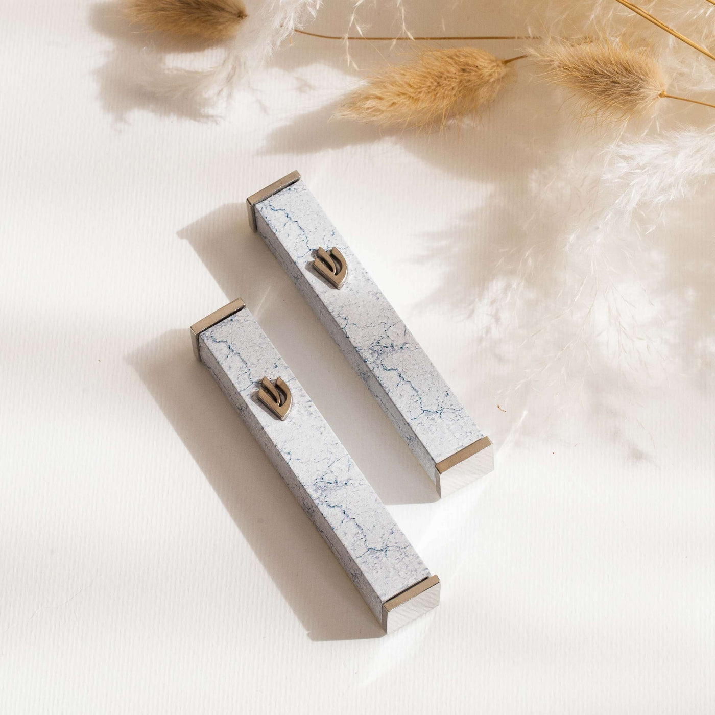 Candy Mezuzah – Blush Pink with Subtle Grooved Design 