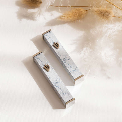 Candy Mezuzah – Blush Pink with Subtle Grooved Design 