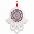 Hebrew Home Blessing Mandala Stainless Steel Hamsa