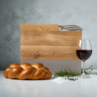 Shabbat Challah Butcher designed from natural wood, concrete and a matching knife – Board & Blade series