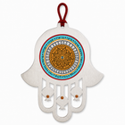 Hebrew Blessings Mandala Stainless Steel Hamsa