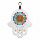 English Blessings Mandala Stainless Steel Hamsa