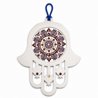 Burgundy Home Blessing Stainless Steel Hamsa