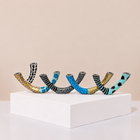 Flowing Ribbon Enamel Menorah