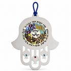 Shalom Al Yisrael Stainless Steel Hamsa